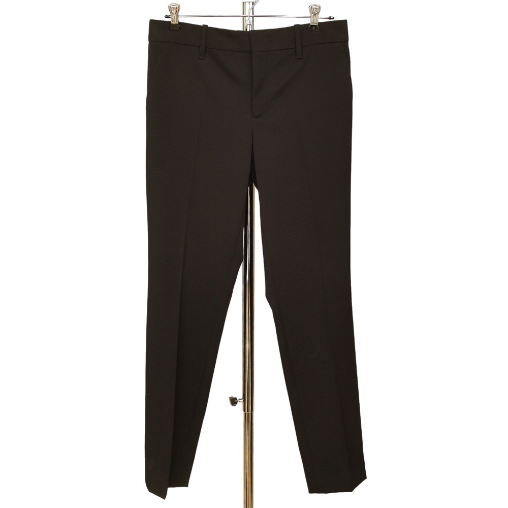 GUCCI Black Pants Trousers Straight Leg Classic Pockets Crease Zipper Wool Sz 40